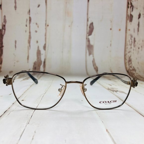 Coach Rectangular Brown Tortoise Eyeglasses Glasses Frames NWOT - Picture 2 of 12